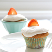 Gluten-free Strawberries and Cream Cupcakes