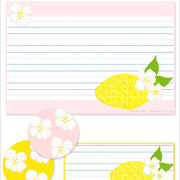 Lemon-themed Recipe Card/Note Card