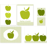Green Apple Stationery Set