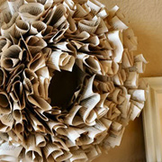 Repurposed Book Page Wreath by Living with Lindsay