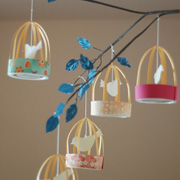 DIY Paper Bird Cages from Laurie Cinotto