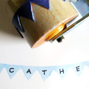 DIY Pennant Rubber Stamp Roller by Just Something I Made