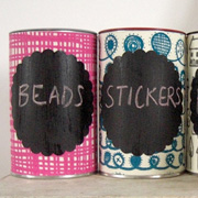 Fabric Covered Tins by Lucie Summers