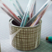 Fancy Tins Made with Wallpaper Scraps by Marichelle Hills