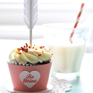 Cupid's Arrow Cupcake Toppers