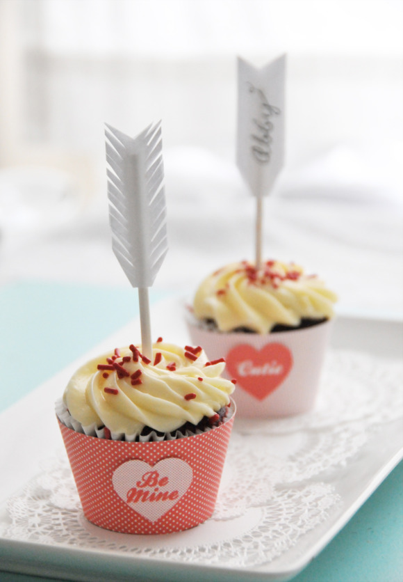 DIY Cupid's Arrow Cupcake Topper | DIY Valentine Gifts You Can Make In Under An Hour | diy valentine gifts