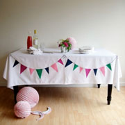 DIY Bunting Tablecloth from The Sweetest Occasion
