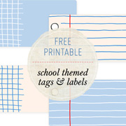 Printable School-theme Tags & Labels